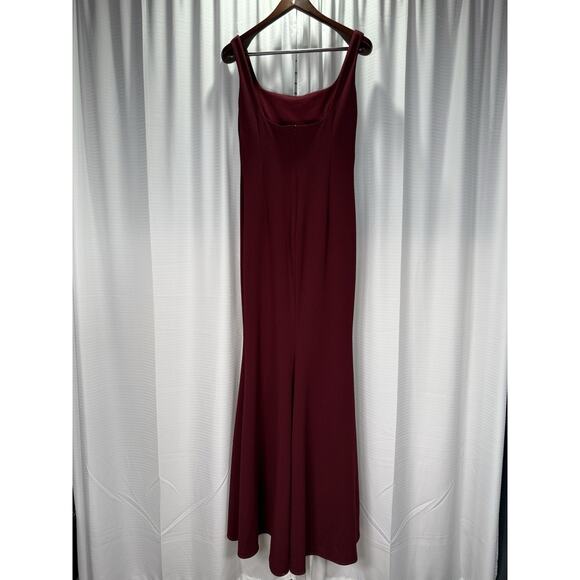 Katie May Lucy Gown Dress Square Neck Burgundy Women’s Size 12 - Picture 5 of 12